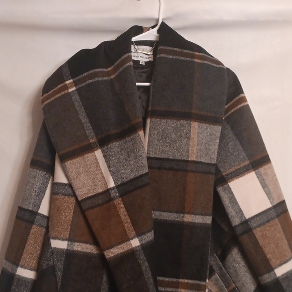 Chicwish Plaid Wool Blend Coat Size XL - Picture 2 of 11